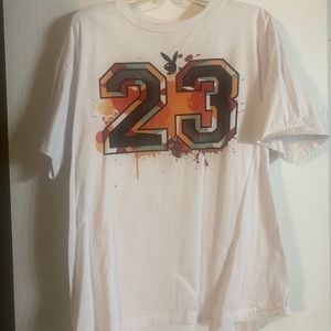 White t-shirt for Jordan Hare’s